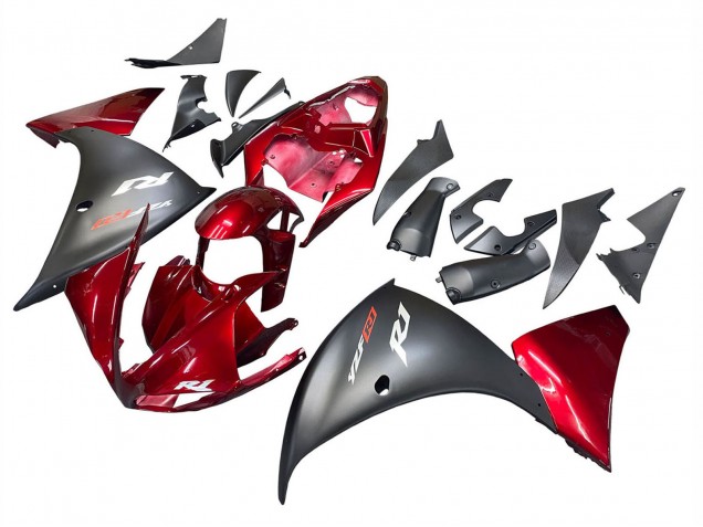 Großhandel Yamaha YZF 1000 R1 Motorrad Verkleidung 2009-2011 - Rot Matt Schwarz