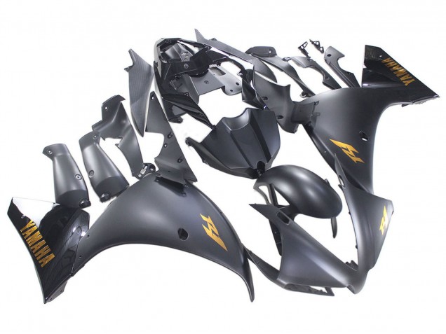 Großhandel Yamaha YZF 1000 R1 Motorrad Verkleidung 2012-2014 - Matt Schwarz Gold Aufkleber