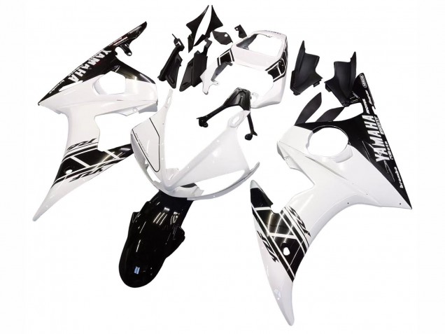 Großhandel Yamaha YZF R6S Motorrad Verkleidung 2006-2009 - Weiss Glanzendes Schwarz