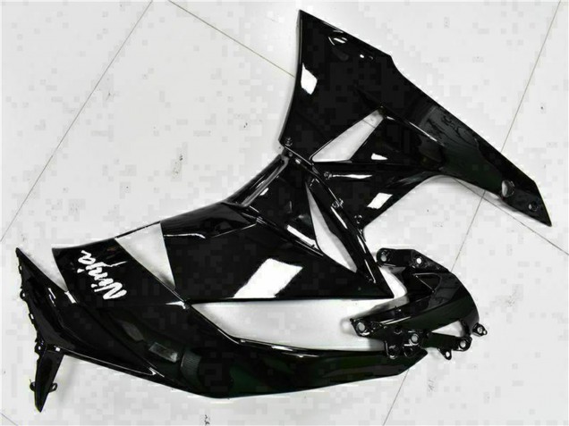 Großhandel Kawasaki ZX6R Motorrad Verkleidung 2009-2012 - Glanzendes Schwarz Weiss Ninja