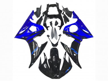 Großhandel Yamaha YZF R6S Motorrad Verkleidung 2006-2009 - Blau Glanzendes Schwarz