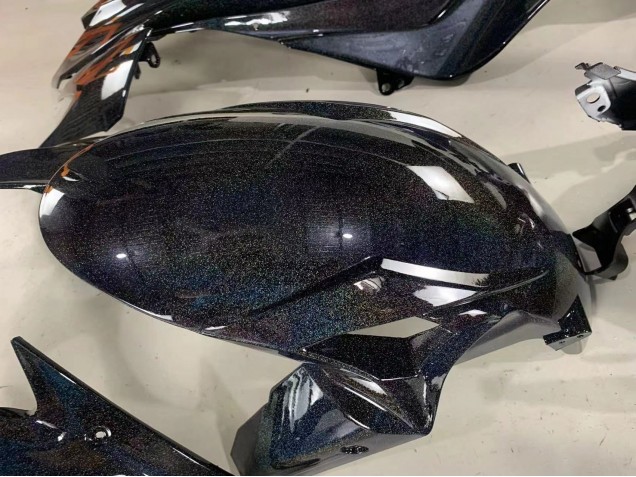 Großhandel Kawasaki ZX6R Motorrad Verkleidung 2019-2022 - Schwarz Regenbogen