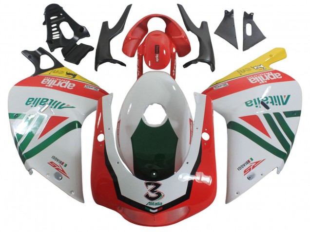 Großhandel Aprilia RS125 Motorrad Verkleidung 2000-2005 - Weiss Gelb Grun Schwarz Alitalia 3
