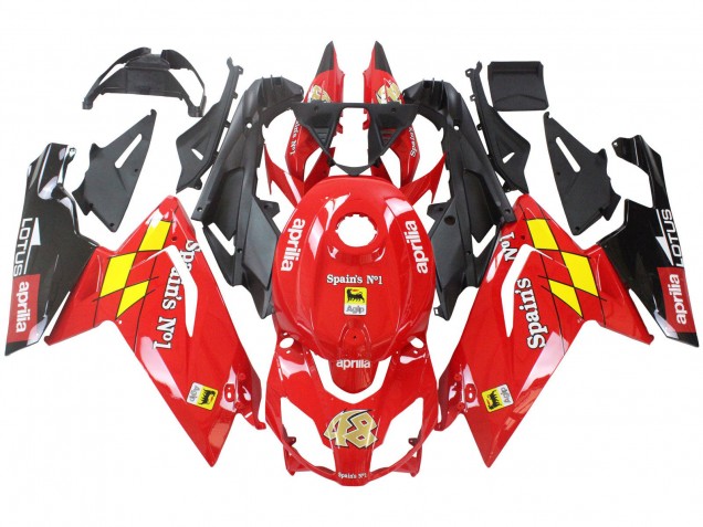 Großhandel Aprilia RS125 Motorrad Verkleidung 2006-2011 - Rot Weiss Gelb Schwarz