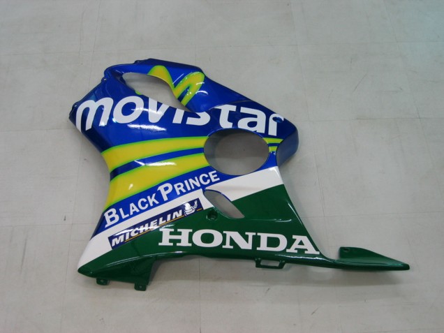 Großhandel Honda CBR600 F4i Motorrad Verkleidung 2004-2007 - Blau Gelb Grun MoviStar