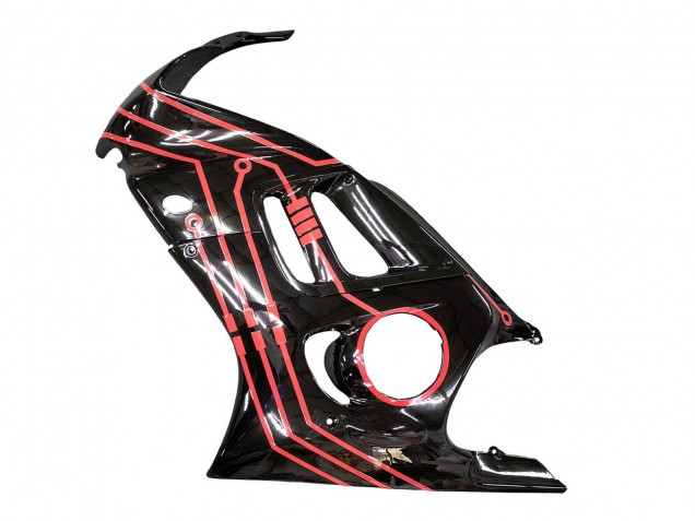 Großhandel Honda CBR600 F3 Motorrad Verkleidung Kit 1997-1998 - Rot Glanzendes Schwarz