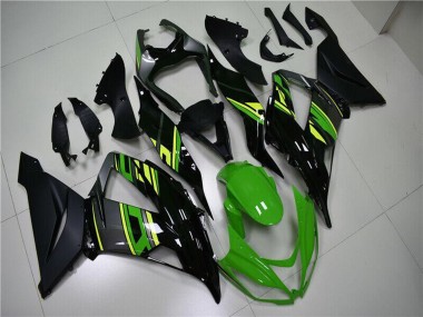 Großhandel Kawasaki ZX6R Motorrad Verkleidung 2013-2018 - Grun Gelb Glanzendes Schwarz Matt Schwarz