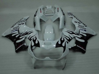 Großhandel Honda CBR900RR 893 Motorrad Verkleidung 1994-1995 - Weiss Glanzendes Schwarz Flamme