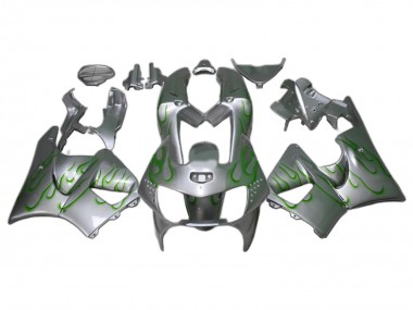 Großhandel Honda CBR900RR 919 Motorrad Verkleidung 1998-1999 - Silber Grun Flamme