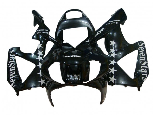 Großhandel Honda CBR900RR 929 Motorrad Verkleidung 2000-2001 - Glanzendes Schwarz Weiss SevenStars