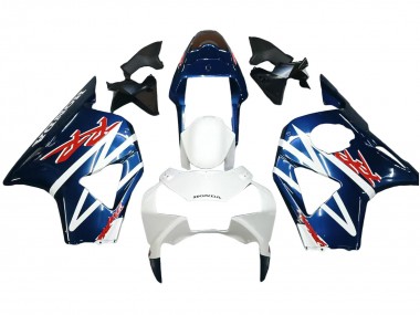 Großhandel Honda CBR900RR 954 Motorrad Verkleidung 2002-2003 - Weiss Dunkel Blau