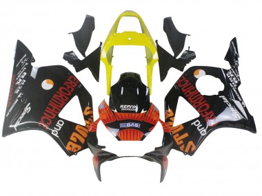 Großhandel Honda CBR900RR 954 Motorrad Verkleidung 2002-2003 - Gelb Rot Glanzendes Schwarz Repsol Rossi