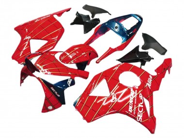 Großhandel Honda CBR900RR 954 Motorrad Verkleidung 2002-2003 - Rot Dunkel Blau Dunlop