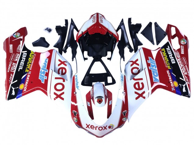 Großhandel Ducati 848/1098/1198 Motorrad Verkleidung 2007-2014 - Weiss Rot Glanzendes Schwarz Valsir Xerox