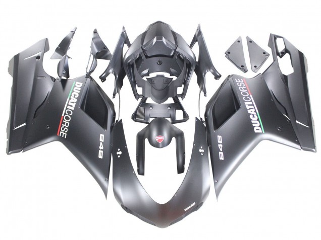 Großhandel Ducati 848 Motorrad Verkleidung 2007-2014 - Matt Grau