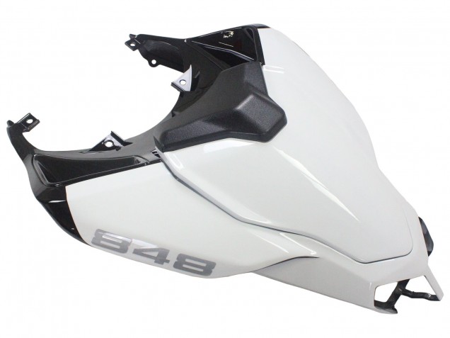 Großhandel Ducati 848/1098/1198 Motorrad Verkleidung 2007-2014 - Weiss Glanzendes Schwarz Corse