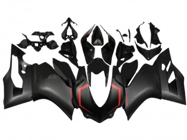 Großhandel Ducati 1299 Motorrad Verkleidung 2015-2020 - Schwarzer Carbonfaser Stil Rot