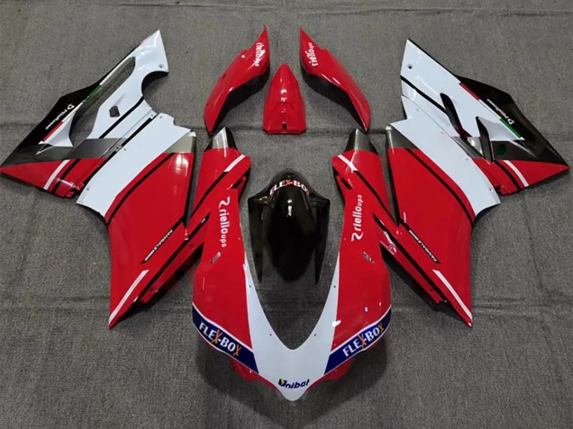 Großhandel Ducati 959/1299 Motorrad Verkleidung 2015-2020 - Weiss Rot Glanzendes Schwarz Unibat Flex-Box