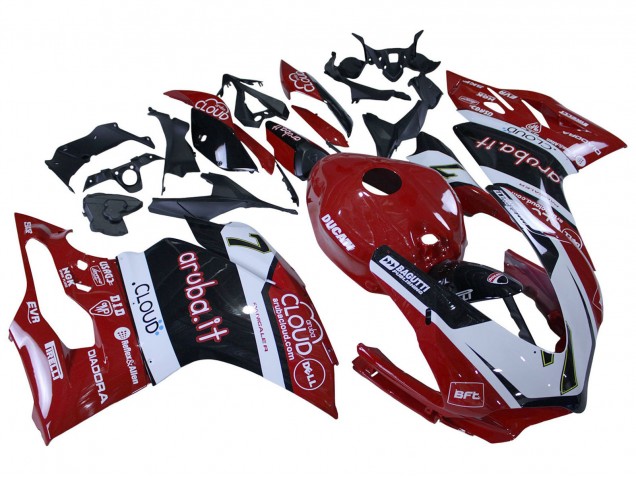 Großhandel Ducati 959/1299 Motorrad Verkleidung 2015-2020 - Weiss Rot Schwarz Aruba 7