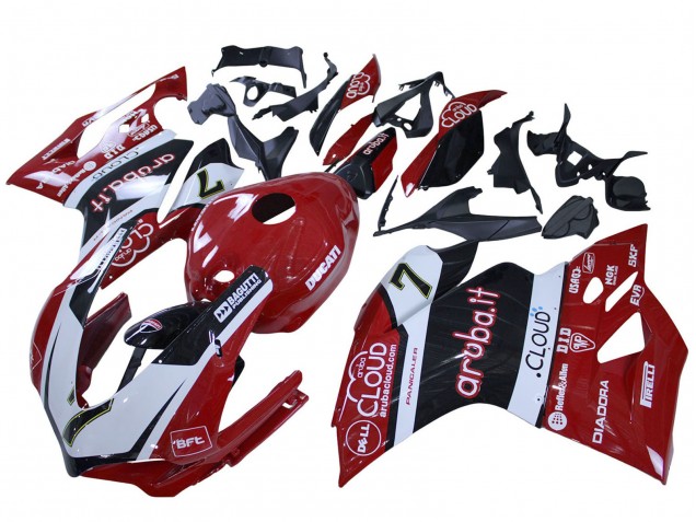 Großhandel Ducati 959/1299 Motorrad Verkleidung 2015-2020 - Weiss Rot Schwarz Aruba 7