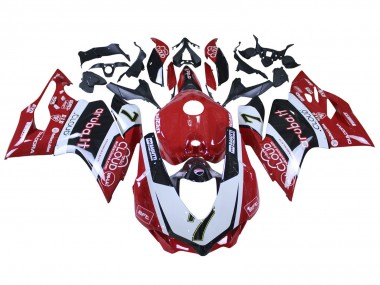 Großhandel Ducati 959/1299 Motorrad Verkleidung 2015-2020 - Weiss Rot Schwarz Aruba 7
