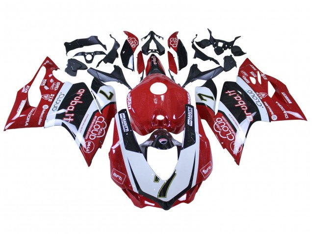 Großhandel Ducati 959/1299 Motorrad Verkleidung 2015-2020 - Weiss Rot Schwarz Aruba 7