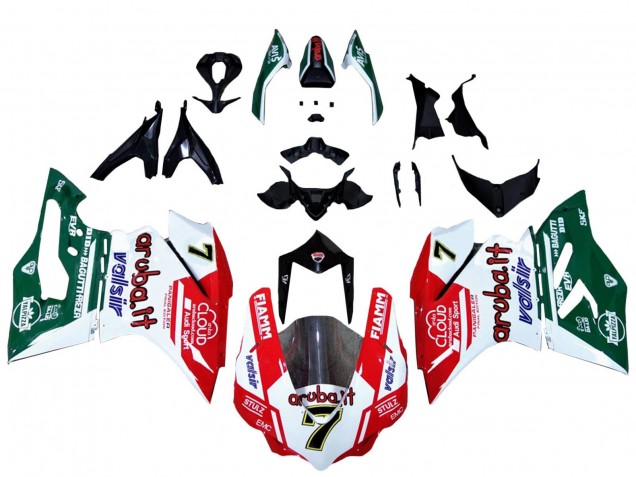 Großhandel Ducati 959/1299 Motorrad Verkleidung 2015-2020 - Weiss Rot Grun Valsir Fiamm 7