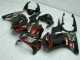 Großhandel Kawasaki EX250 Motorrad Verkleidung 2008-2012 - Glanzendes Schwarz Kastanienbraun Rot