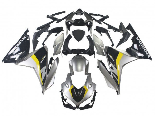 Großhandel Honda CBR500R Motorrad Verkleidung 2022-2023 - Silber Gelb Glanzendes Schwarz