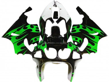 Großhandel Kawasaki ZX7R Motorrad Verkleidung 1996-2003 - Grun Glanzendes Schwarz Weiss