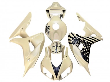 Großhandel Honda CBR1000RR Motorrad Verkleidung 2006-2007 - Creme Schwarz