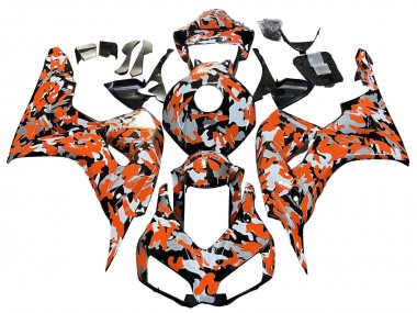 Großhandel Honda CBR1000RR Motorrad Verkleidung 2006-2007 - Schwarz Orange Silber Camouflage