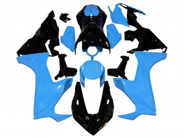 Großhandel Honda CBR1000RR Motorrad Verkleidung 2017-2023 - Blau Glanzendes Schwarz