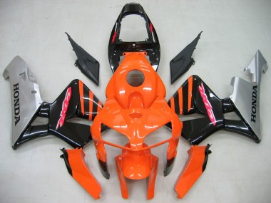 Großhandel Honda CBR600RR Motorrad Verkleidung 2005-2006 - Orange Schwarz Silber