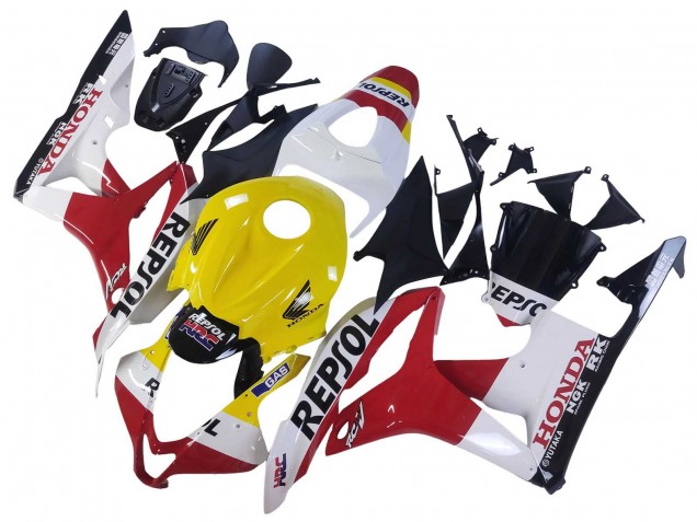 Großhandel Honda CBR600RR Motorrad Verkleidung 2007-2008 - Weiss Gelb Rot Repsol HRC