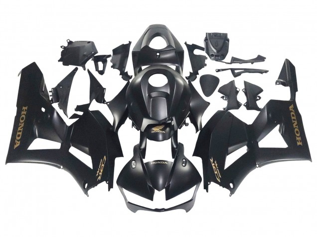 Großhandel Honda CBR600RR Motorrad Verkleidung 2013-2023 - Matt Schwarz Gold Aufkleber