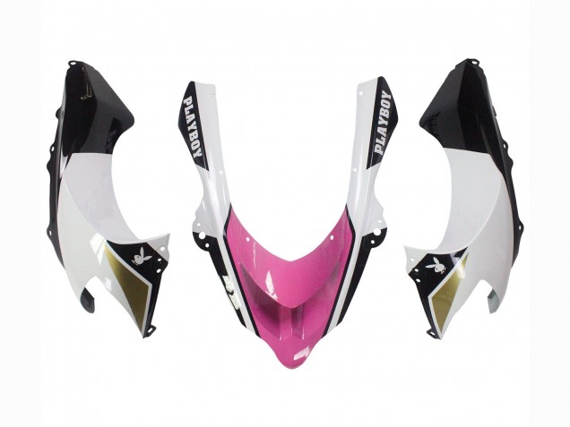 Großhandel Kawasaki ZX10R Motorrad Verkleidung 2004-2005 - Schwarz Rosa Weiss Playboy Motul