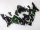 Großhandel Kawasaki ZX10R Motorrad Verkleidung 2004-2005 - Schwarz mit Gruner Flamme Ninja
