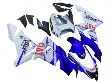 Großhandel Kawasaki ZX10R Motorrad Verkleidung 2004-2005 - Glanzendes Blau Weiss Fiat Motul