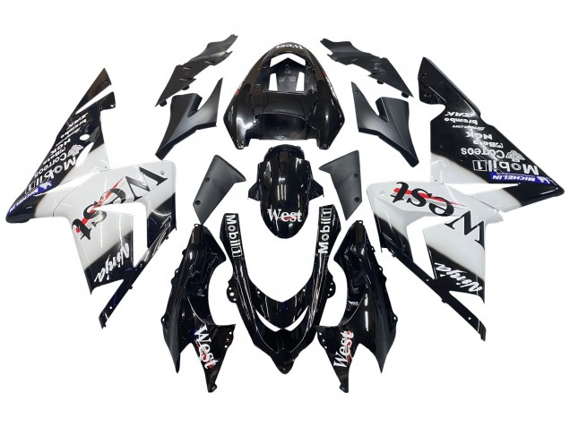Großhandel Kawasaki ZX10R Motorrad Verkleidung 2004-2005 - Weiss Schwarz West Ninja