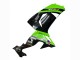 Großhandel Kawasaki ZX10R Motorrad Verkleidung 2006-2007 - Grun Schwarz Elf Touch4 3M