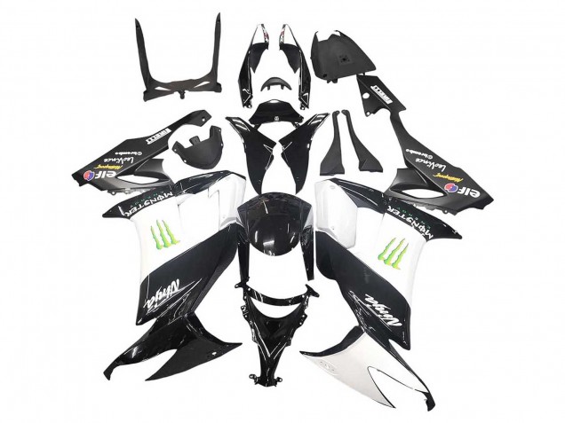 Großhandel Kawasaki ZX10R Motorrad Verkleidung 2008-2010 - Glanzendes Schwarz Weiss Grun Monster Elf