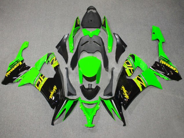 Großhandel Kawasaki ZX10R Motorrad Verkleidung 2008-2010 - Grun Glanzendes Schwarz Gelb