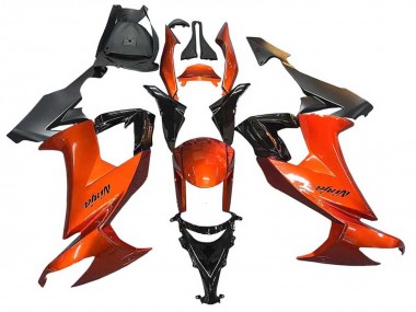 Großhandel Kawasaki ZX10R Motorrad Verkleidung 2008-2010 - Burnt Orange Schwarz