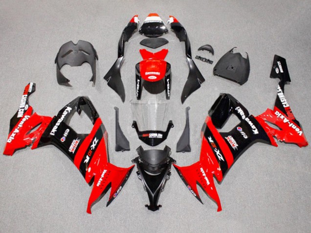 Großhandel Kawasaki ZX10R Motorrad Verkleidung 2008-2010 - Rot Schwarz Kick Elf