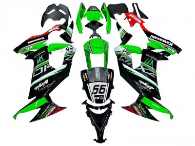 Großhandel Kawasaki ZX10R Motorrad Verkleidung 2008-2010 - Grun Weiss Rot Schwarz Monster Elf 66