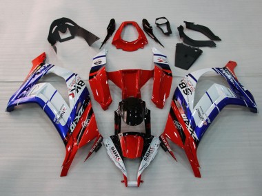 Großhandel Kawasaki ZX10R Motorrad Verkleidung 2011-2015 - Weiss Blau Rot Schwarz SBK Maxxis