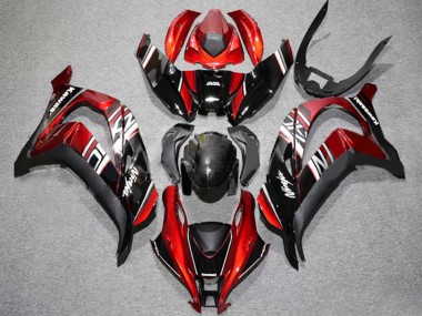 Großhandel Kawasaki ZX10R Motorrad Verkleidung 2016-2020 - Rot Glanzendes Schwarz Weiss