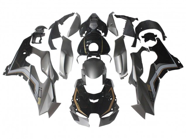 Großhandel Kawasaki ZX10R Motorrad Verkleidung 2021-2025 - Schwarz Grau Gold