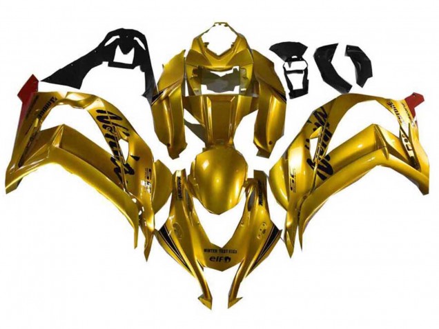 Großhandel Kawasaki ZX10R Motorrad Verkleidung 2021-2025 - Gold Schwarz